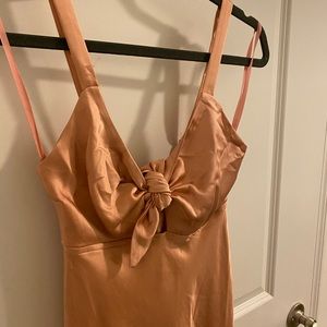 Selfie Leslie Blush Satin Midi Dress - New with Tags - never worn.